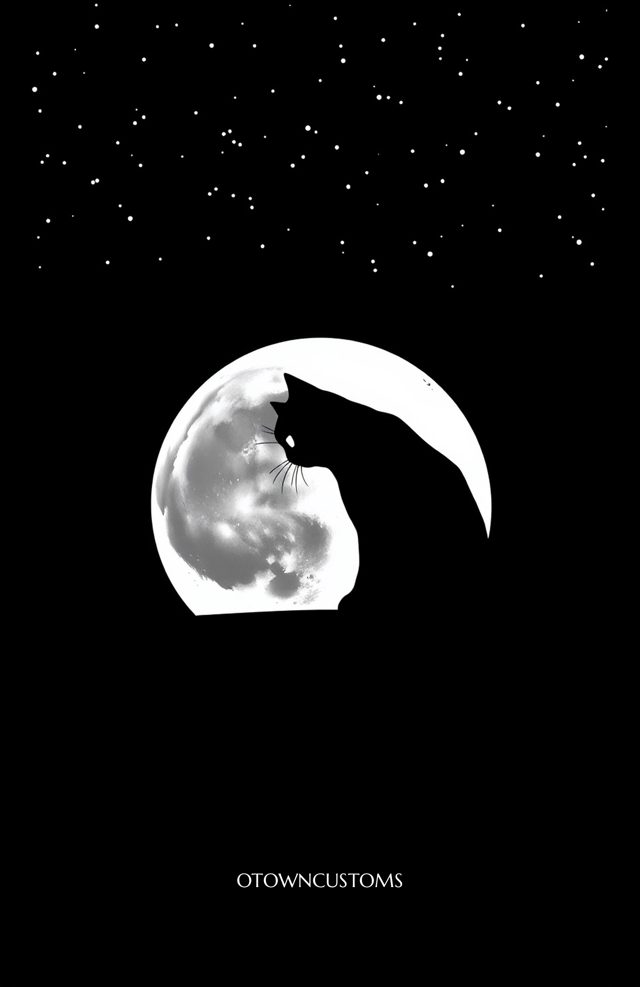 Lunar Eclipse Black Cat