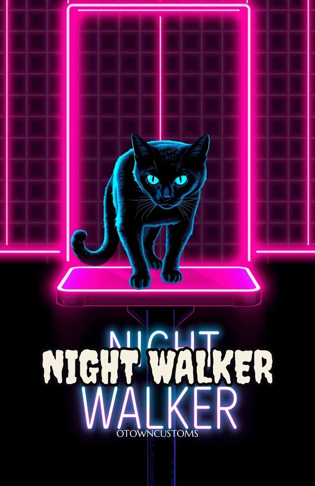 Neon Noir Black Cat