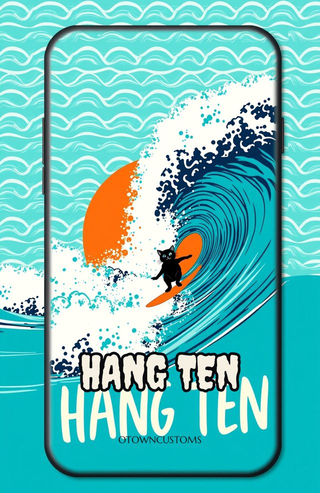 Cat Surfer Wave
