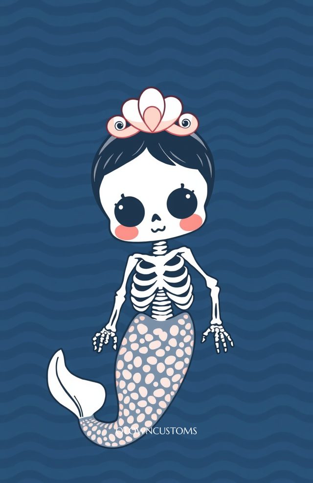 Spooky Mermaid Skeleton