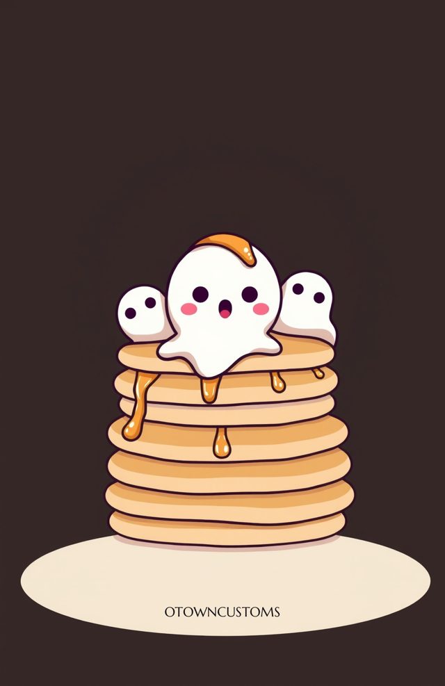 Ghostly Pancake Stack