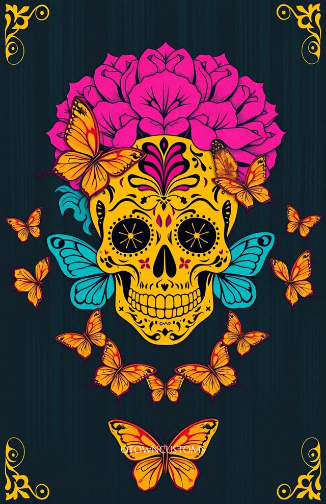 Marigold Butterfly Skull