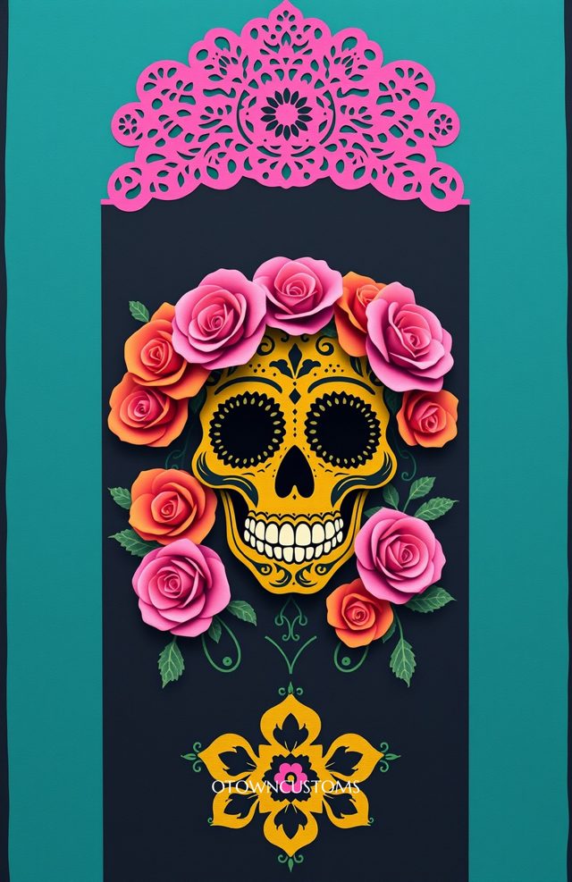 Marigold Skull Rose