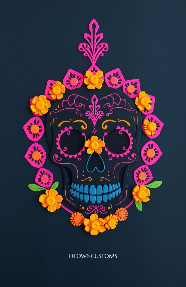 Charcoal Skull Marigold