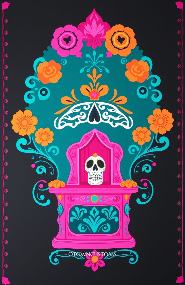 Pink Papel Picado Altar