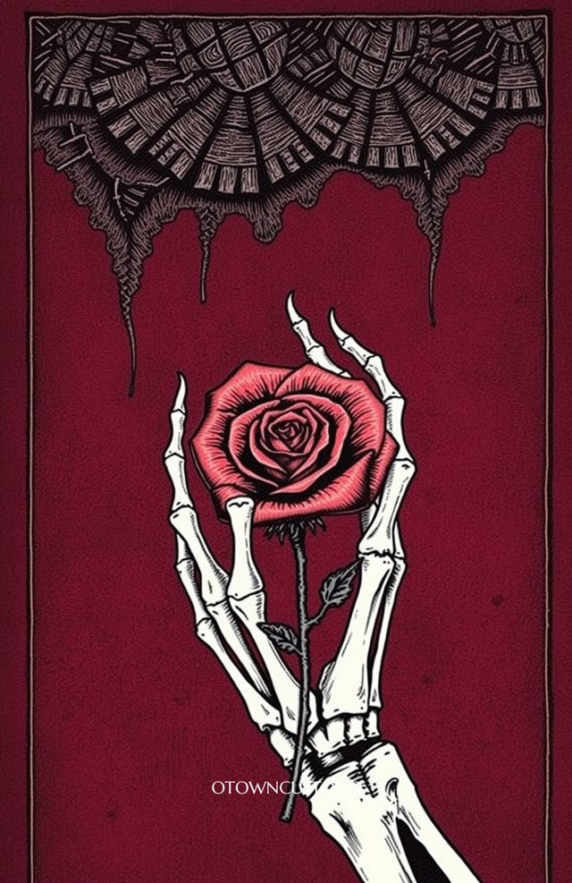 Skull with Last Rose