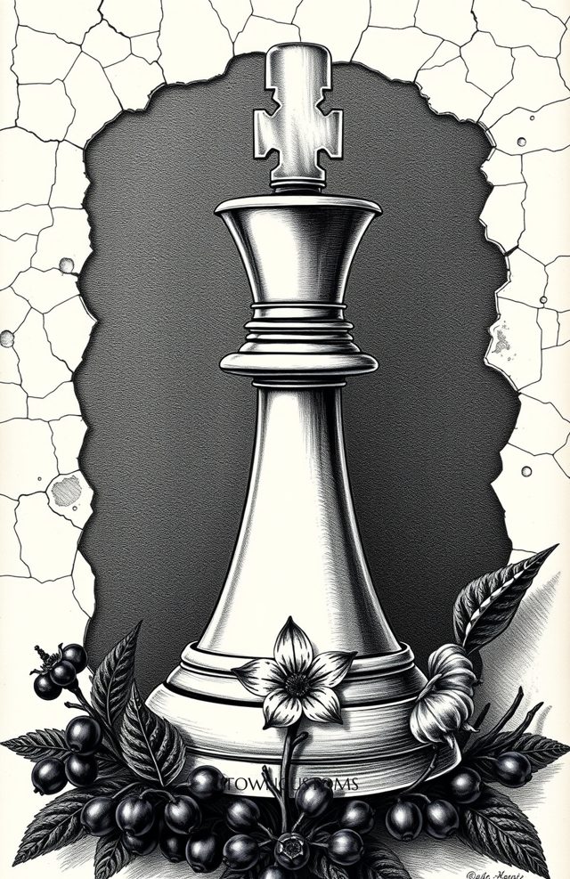 Gothic Chess Piece with Deadly Nightshade