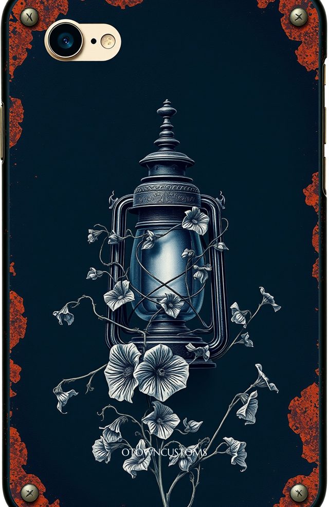 Gothic Lantern with Dead Morning Glories