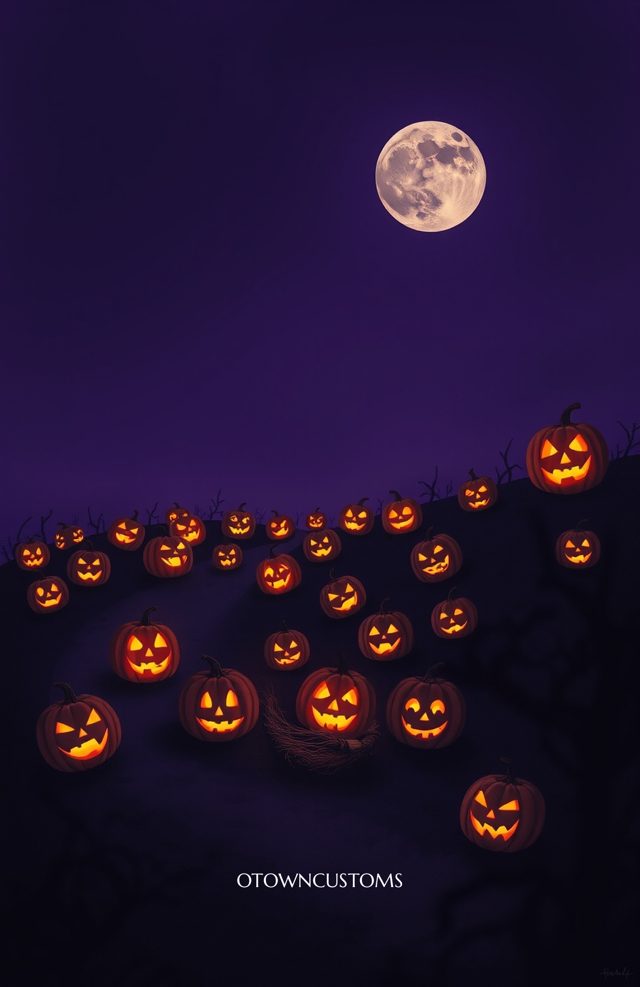 Pumpkin Patch Under Harvest Moon