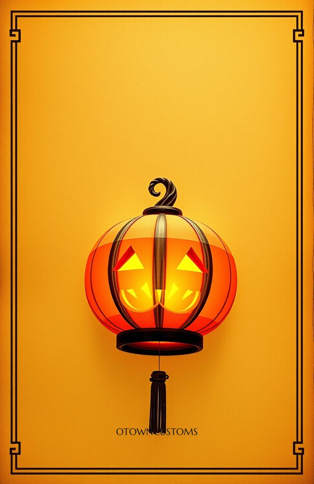 Pumpkin with Glowing Paper Lantern