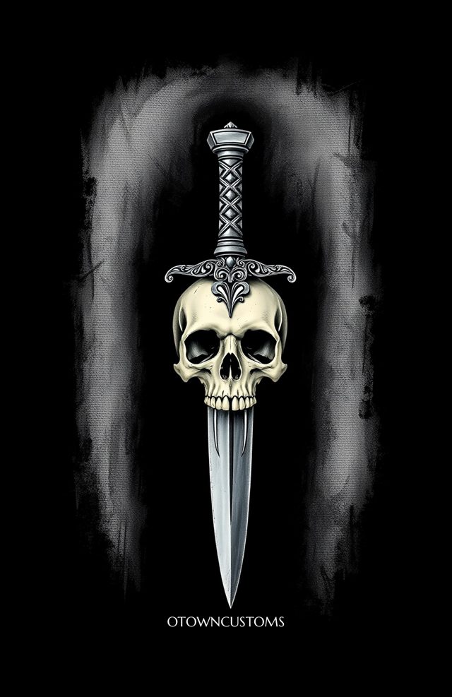 Skull with Dagger