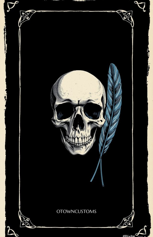 Skull with Quill