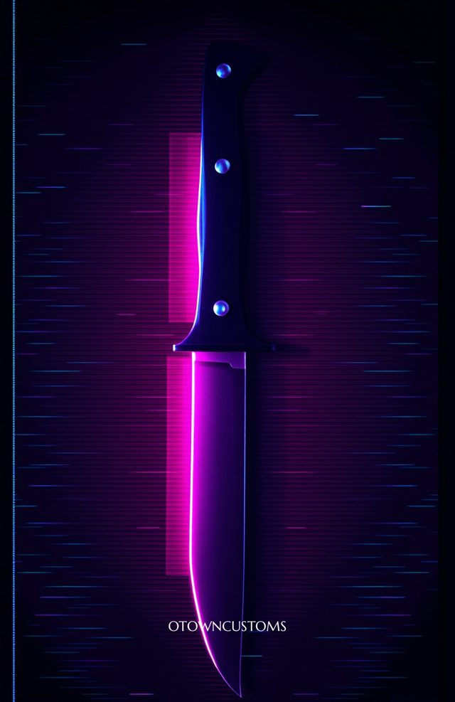 Static Neon Knife