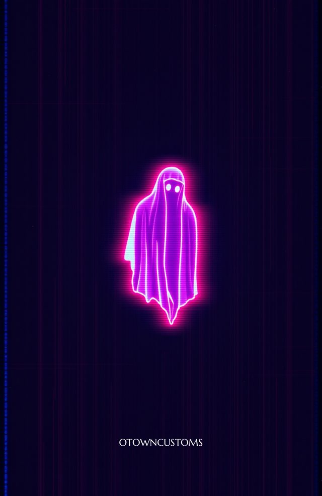 Neon Glitch Ghost