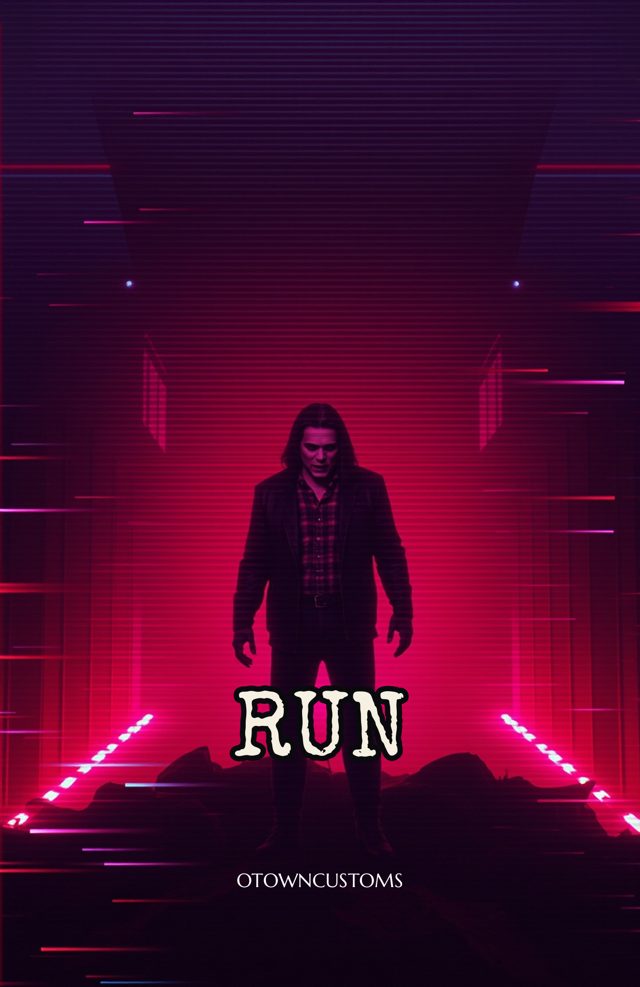 Static Neon Shadow Figure