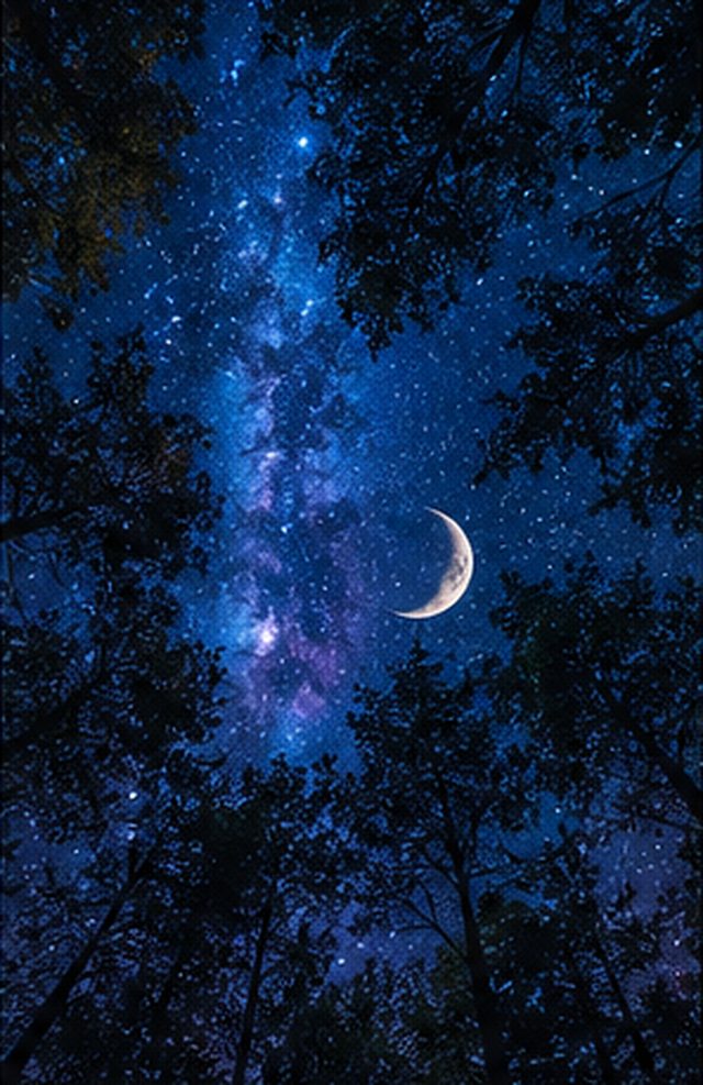 Midnight Milky Way Crescent