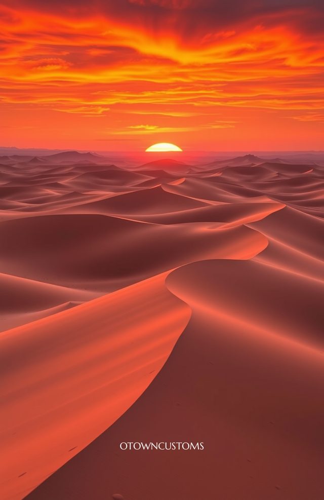 Fiery Desert Dunes