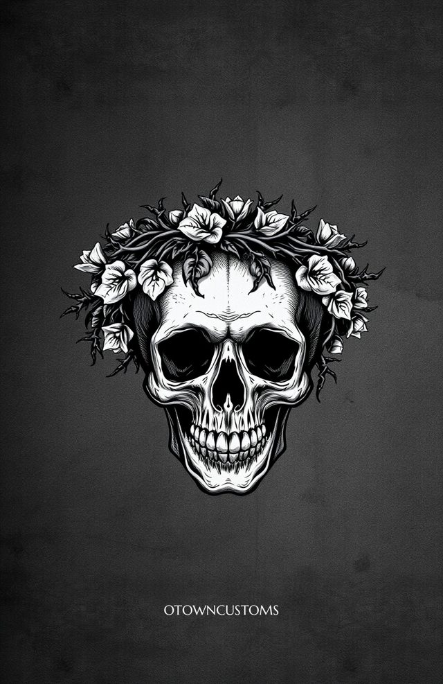 Crowned Skull with Ivy