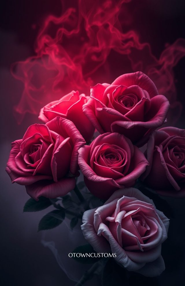 Dark Romantic Roses Velvet Soft Snap