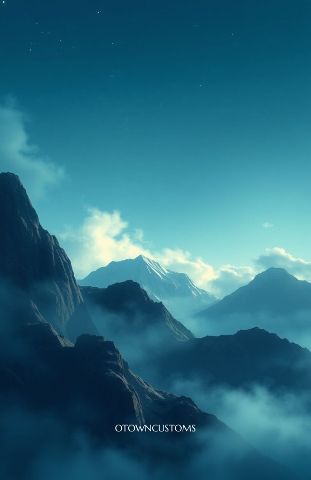 Ethereal Mountain Vista Topographic Ridge