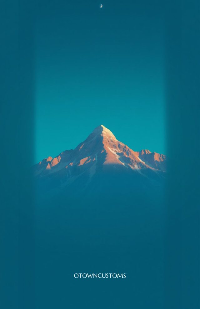 Minimalist Mountain Vista Botanical Luxury Floral