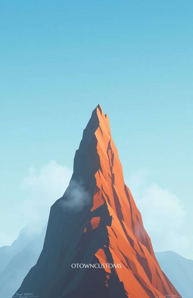 Minimalist Mountain Art Retro Motorsport