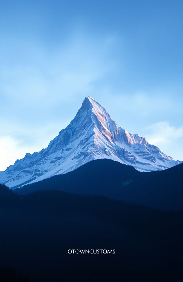 Snowy Mountain Range Nature Landscape