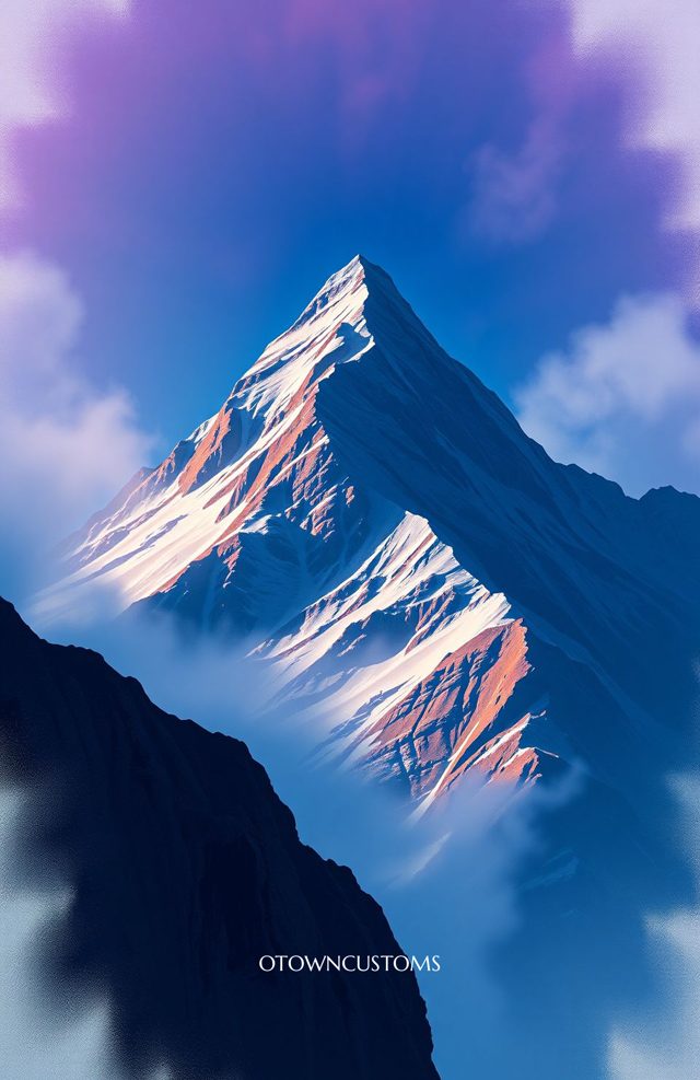 Bold Topographic Ridge Lines Mountain Vista