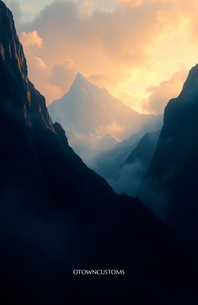 Misty Mountains Topographic Ridge Lines Outdoor