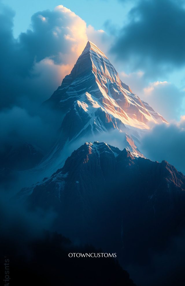 Dramatic Mountain Lighting Nature
