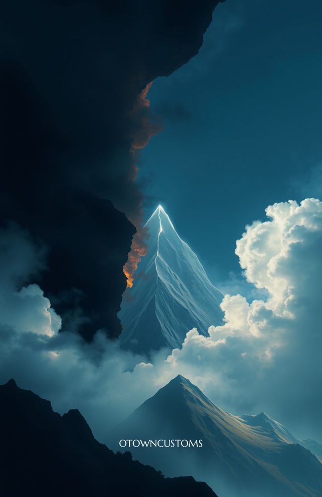 Dramatic Storm Scene Washington Evergreen Rainlight