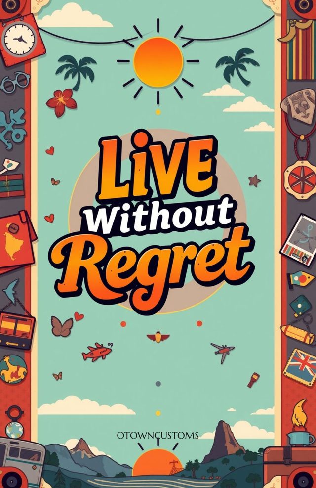 Retro Travel Poster Phone Case Live Without Regret For iPhone