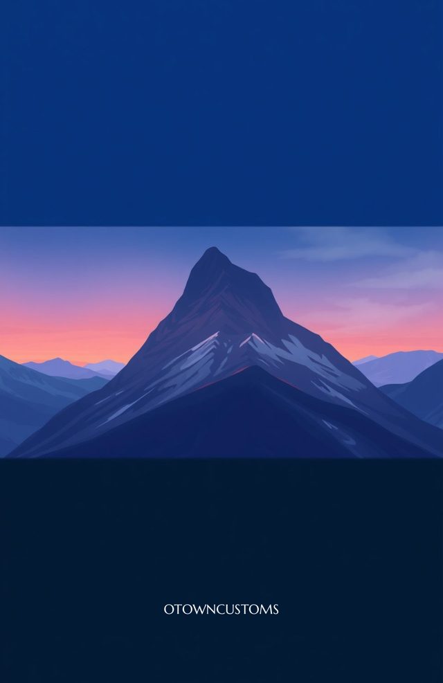 Minimalist Mountain Art Topographic Ridge Lines