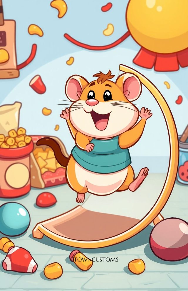 Cartoon Hamster Phone Case Hamster Wheel Life For iPhone Samsung