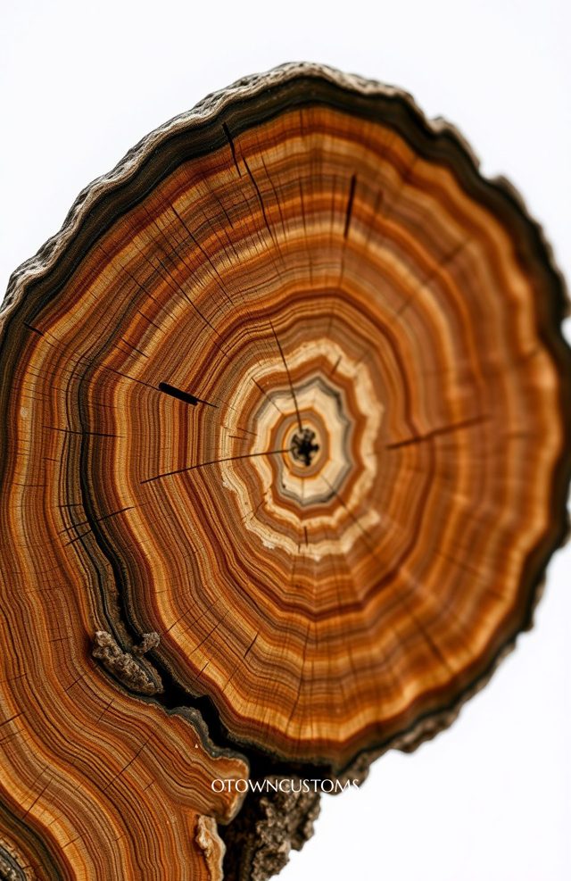 Wood Grain Petrified Wood Slice