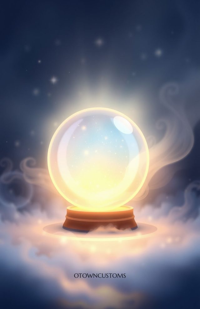 Glowing Crystal Ball Mystical