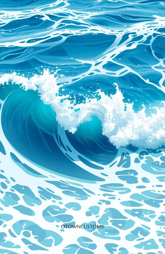 Stylized Ocean Wave Break Pattern