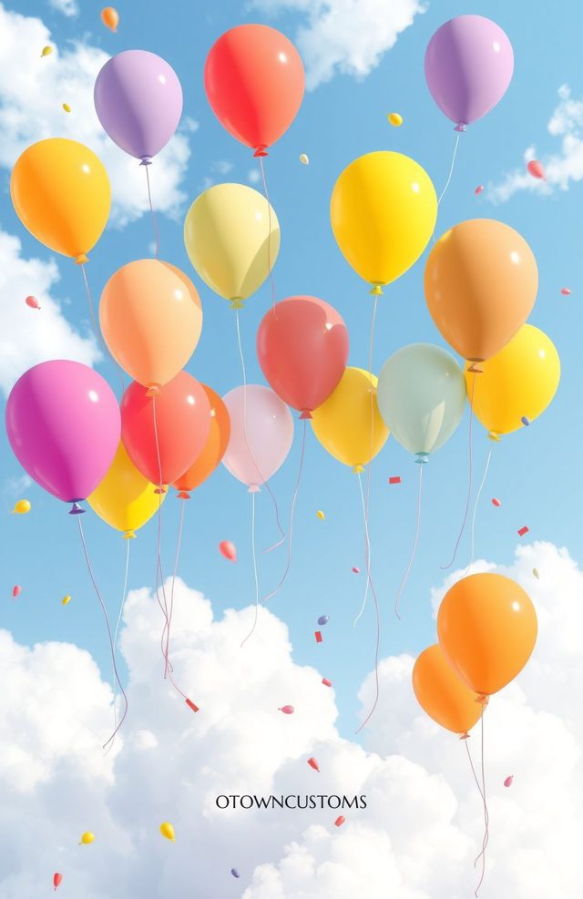 Birthday Balloon Cloud 3D Festive