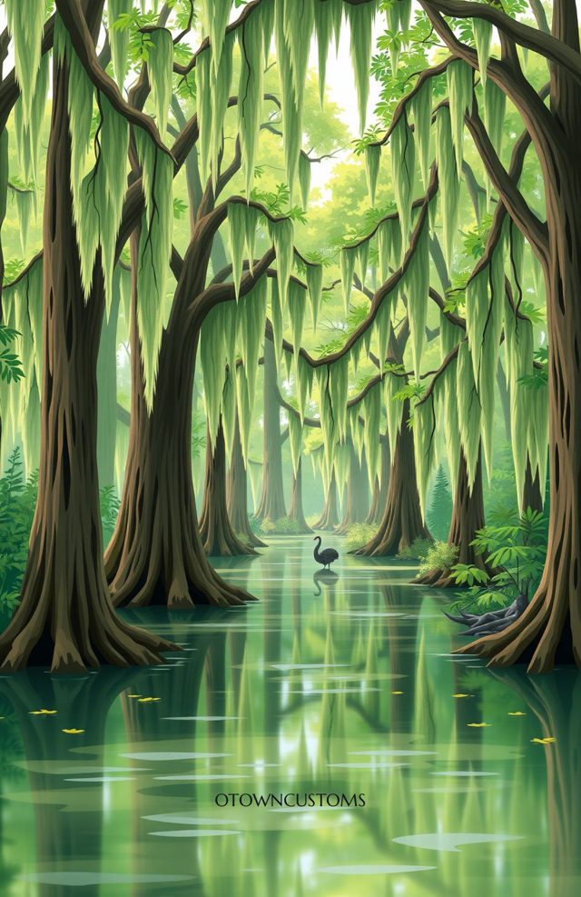 Swampy Forest Cypress Wetland Art