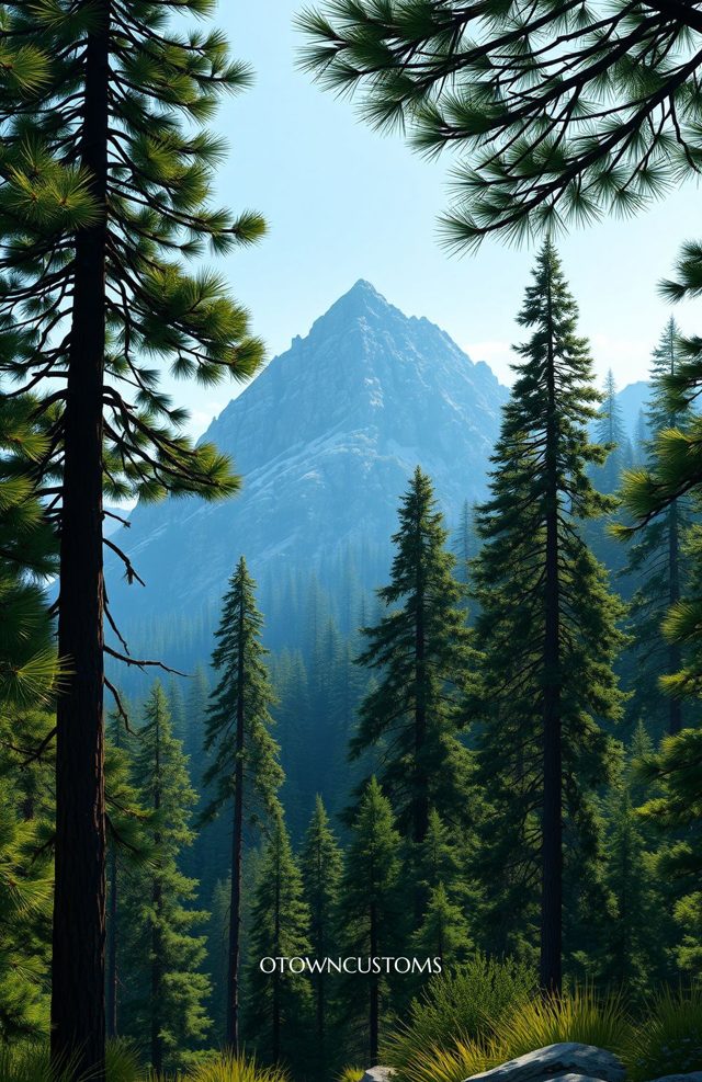 Mountain Forest Pine Ridge Landscape