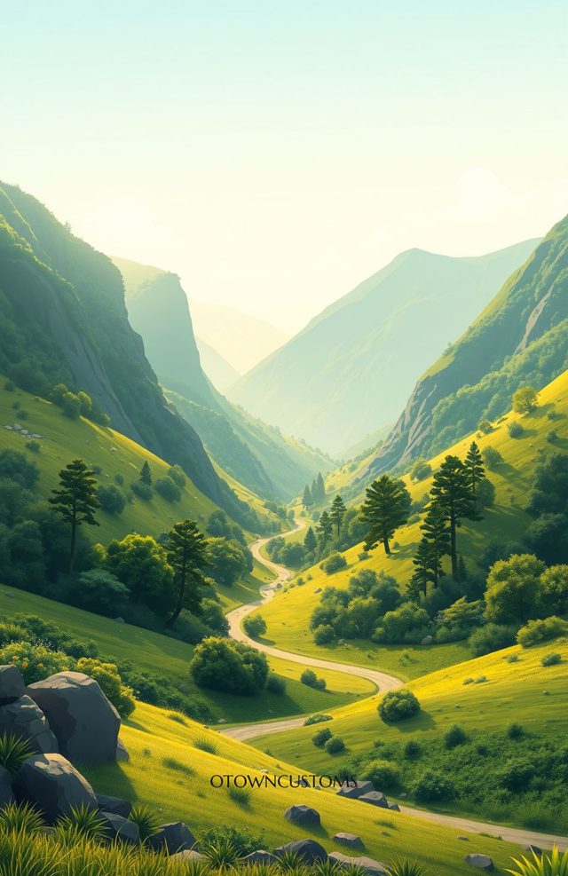 Serene Valley Scenic Nature Landscape