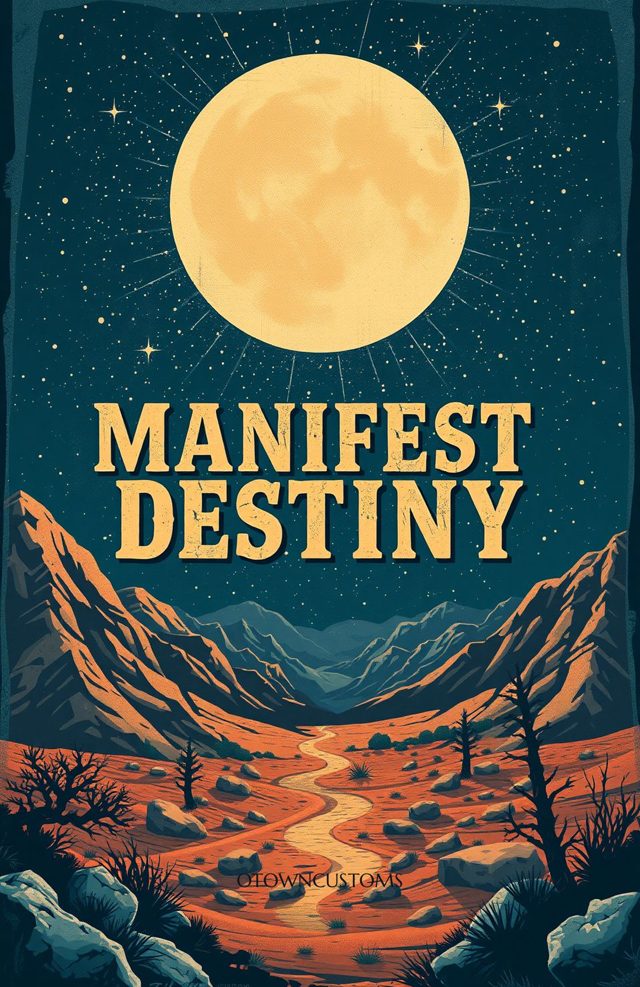 Manifest Destiny Vintage Poster Desert