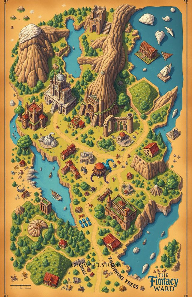 Fantasy RPG Map Isometric Quest