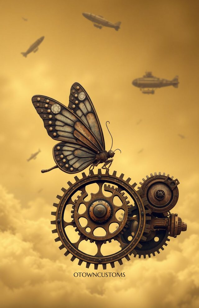 Steampunk Mechanical Butterfly