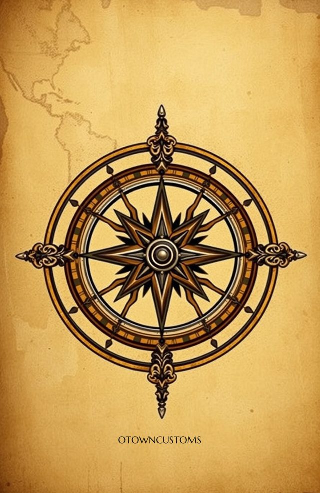 Vintage Compass Ancient Navigation