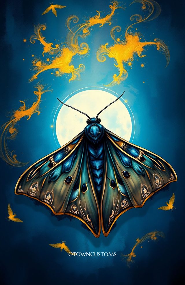 Mystical Moth Art Aura