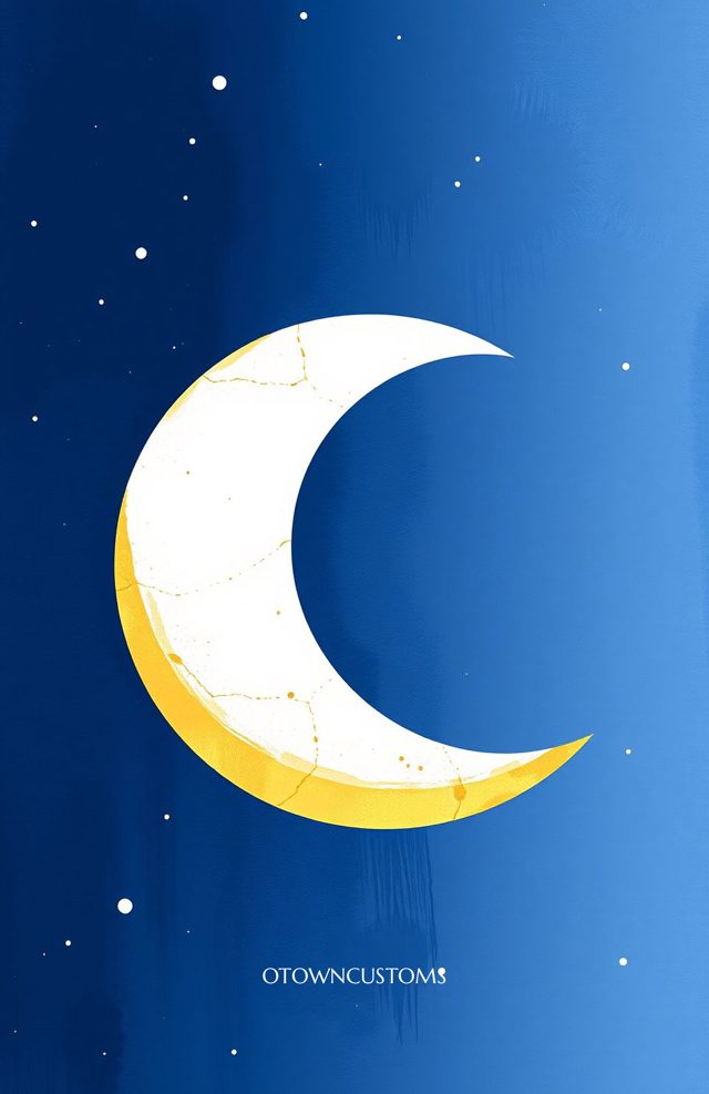 Stylized Moonscape Lunar Phase