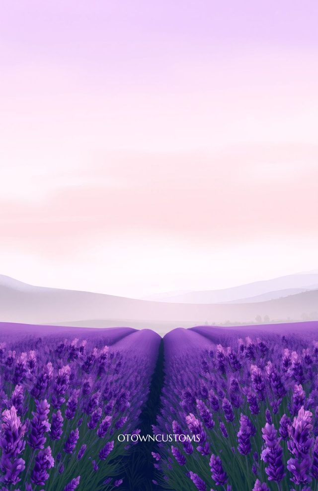 Dreamy Landscape Misty Morning Lavender Field