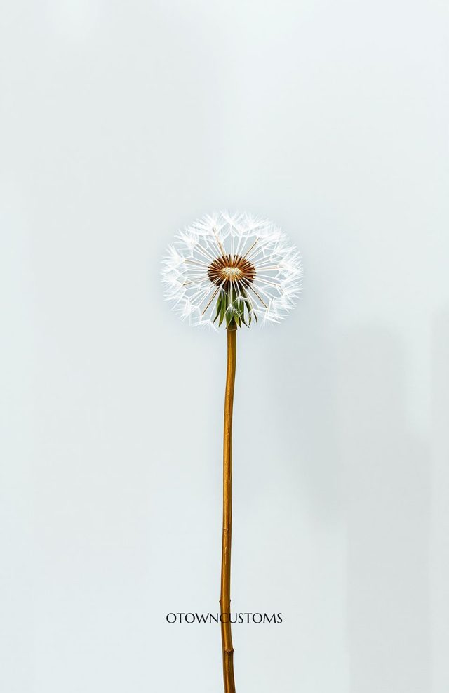 Minimalist Floral Dandelion Bloom