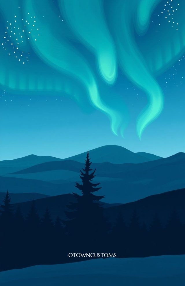 Minimalist Aurora Northern Lights